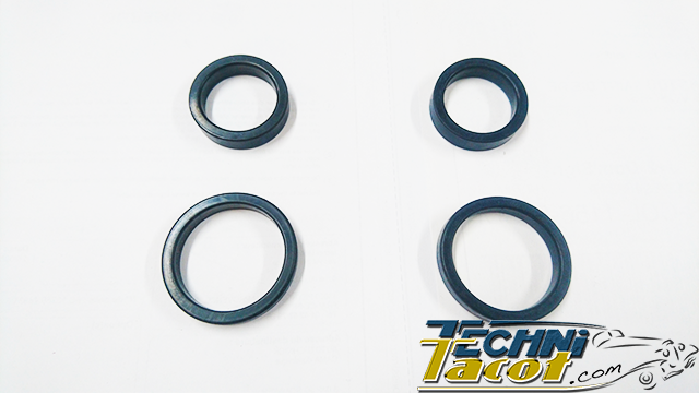Jeu de 4 bagues caoutchouc pour pivots Peugeot 203