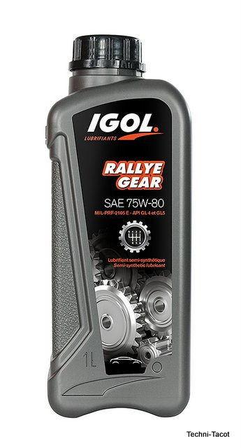 Huile boite pont IGOL Rallye Gear SAE 75 80 90 - GL4