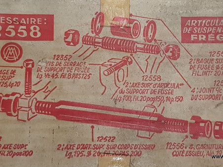 Renault Fregate front suspension upper articulation axles kit