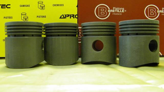 Pistons complets - jeu de 4 - Ø 68.00 mm - Simca Aronde P60 Etoile 6cv - moteur 306