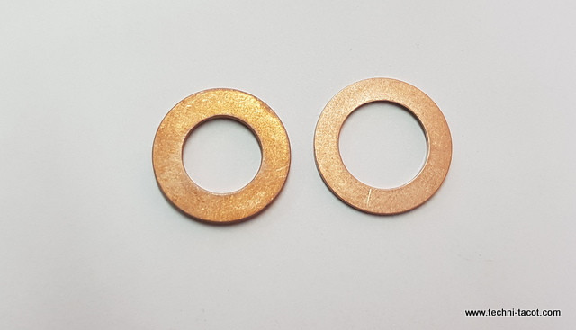 Contacteur : kit joints cuivre pour contacteur stop LONG 022114