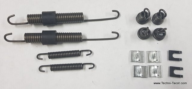 Kit ressorts et agrafes frein arriere - Peugeot 404 tous modeles