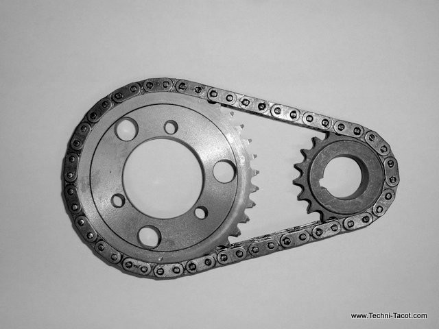 Kit pignons + chanie distribution - Simca 8 - 1200
