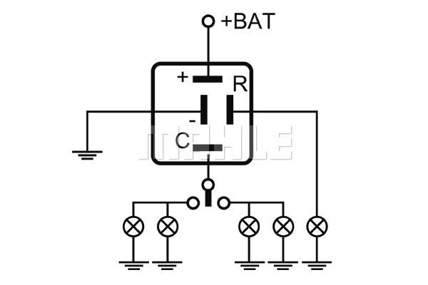 Branchement Centrale Clignotant 3 Broches 12v Centrale clignotante ou Warning electronique 12V - 92W - 4 plots